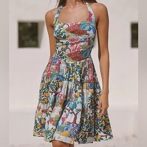 Daniella Manini x Celadine || tiered bustier mini dress in novelty